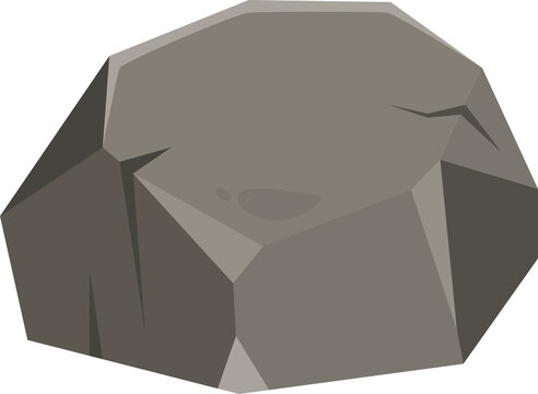 Cartoon Stone, Solid Block With Geometric Facets