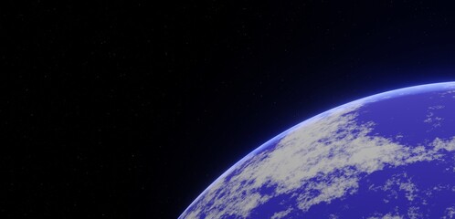 Planet Earth in outer space.3d rendering