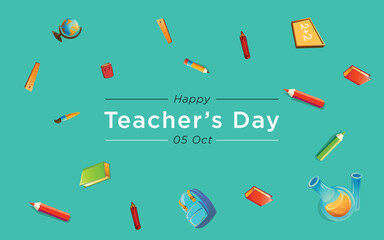 Happy Teacher's Day, Social media post design.