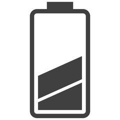 Battery icon. Charger phases flat design.