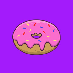 Donut with topping and sprinkles