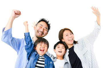 スマホやpcでも！切り抜いても超使いやすい家族のポートレート　4人