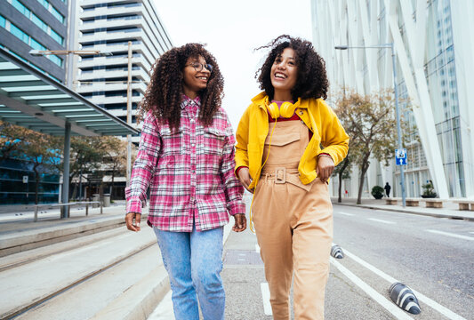 Young Happy Girls Having Fun Outdoor. Teenagers Making Different Activities In The Afternoon After The School