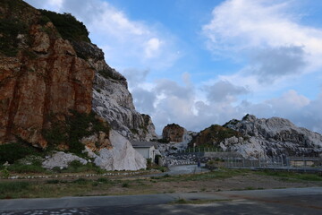 Japanese nature : limestones at Shirasakikaiyou-koen Marine Park at Yura-cho Town in Hidaka-gun County in Wakayama Prefecture 日本の自然 : 和歌山県日高郡由良町の白崎海洋公園にある石灰岩
 