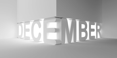 December 3d word, illustration for poster design