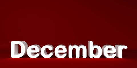 December 3d word, illustration for poster design