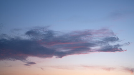 Sky with red-colored clouds