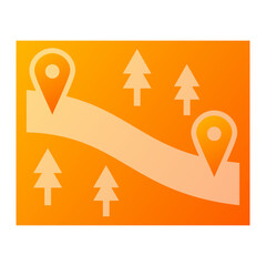 Ski Route Icon