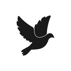 Dove icon isolated on white background