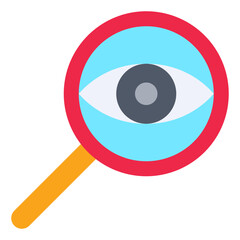 Observing lens eye focus spy - flat icon