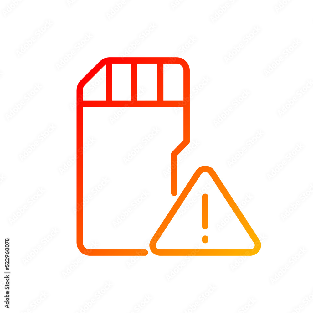 Poster low disk space warning pixel perfect gradient linear vector icon. disc capacity. precaution symbol. 