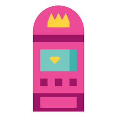 Video lottery slot machine casino - flat icon