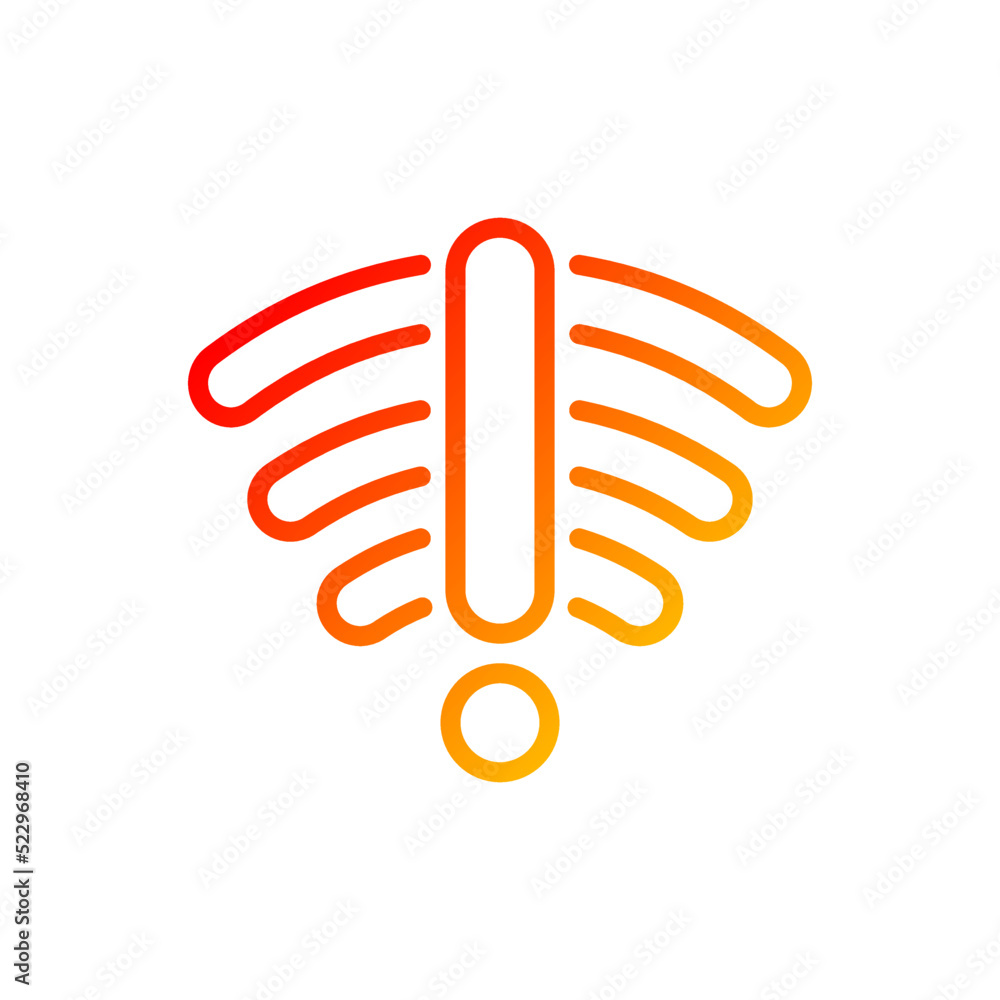 Poster no internet connection pixel perfect gradient linear vector icon. check router and modem. wireless n