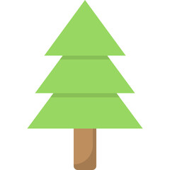 Fir Tree Flat Icon