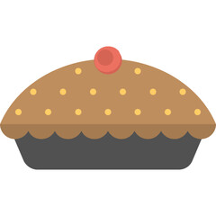 Cupcake Or Pancake Flat Icon
