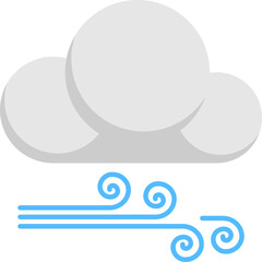 Windy Weather Flat Icon