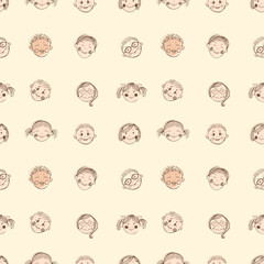 pattern with different child faces