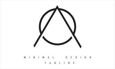 AO or OA Minimal Logo Design