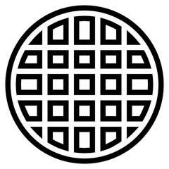Waffle food bakery - outline icon