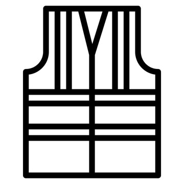 recommend clip art: Vest construction protect - outline icon