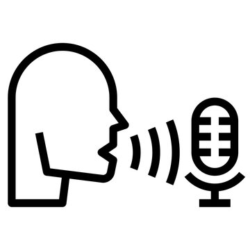 Voice Command Talk Speech Multimedia - Outline Icon