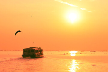 boat on the sea