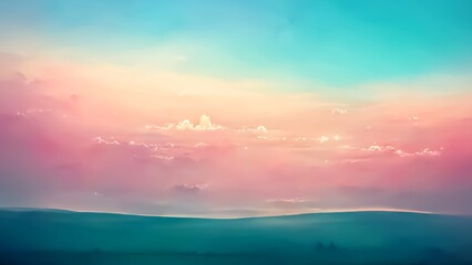 Sky with pastel color background, Pastel color wallpaper, Soft tone wallpaper background, Watercolor illustration, Fairytale backdrop, Fantasy pastel color