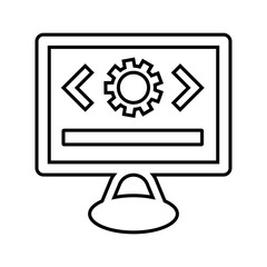 Web development line icon. Outline vector.