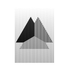 Art composition with lines .Modern art design .Neutral color stripes .Transition speed lines .Bauhaus art style .Geometric shape. Wall art .