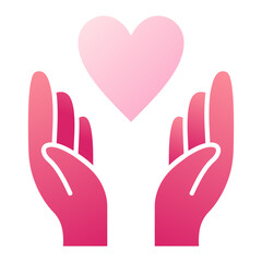 Obraz premium Hand With Heart Icon