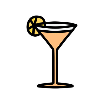 Negroni alcohol drink hand drawn vector illustration in cartoon doodle style icon cocktail