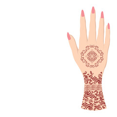 Hand Mandala Henna Tattoo Pattern Art Design