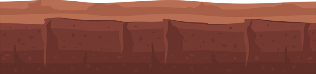 Soil ground and underground layers, cross section