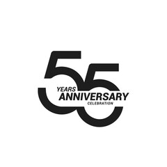 55 years anniversary celebration logotype