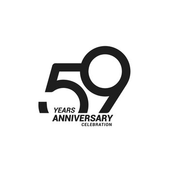 59 years anniversary celebration logotype
