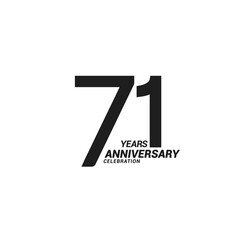 71 years anniversary celebration logotype