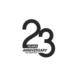 23 years anniversary celebration logotype