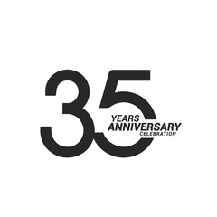 35 years anniversary celebration logotype