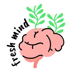 A visually appealing sticker of fresh mind 