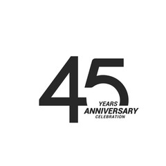 Obraz premium 45 years anniversary celebration logotype