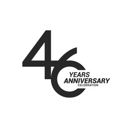 46 years anniversary celebration logotype