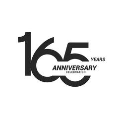 165 years anniversary celebration logotype