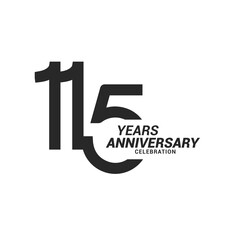 115 years anniversary celebration logotype