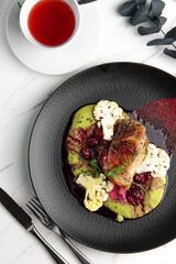 duck meat with broccoli