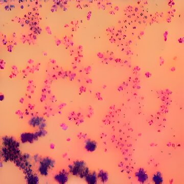 Biofilm of antibiotic resistant bacteria, closeup view. Rod-shaped and spherical bacteria. Escherichia coli, Pseudomonas aeruginosa, Mycobacterium tuberculosis, Klebsiella, Staphylococcus aureus