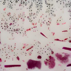 Microscopic view of 3D bacteria. illustration