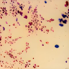 Microscopic view of 3D bacteria. illustration