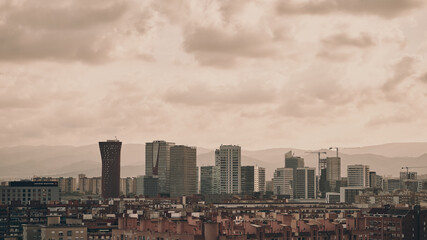 La ciudad en el atardecer