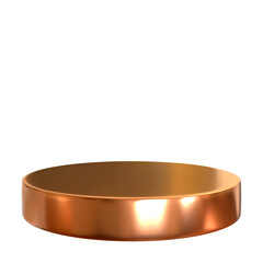 Gold podium 3d render.