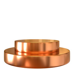 Gold podium 3d render.